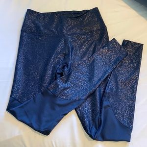 Nike sparkle navy blue leggings! XS
